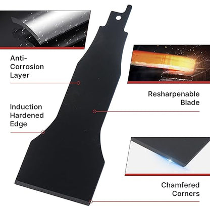 4PCS 2/5-4inch HCS reciprocating Saw Blade Saber Shovel Length Cleaning Tool for Removing Tile Grout Glue Gaps, etc.……