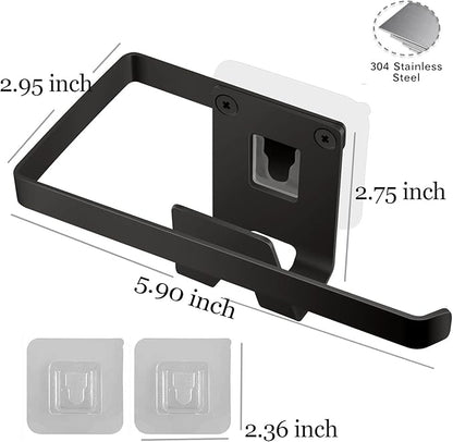 GAViA Kitchen Sink Sponge Holder - Sponge and Dish Cloth Hanger, Adhesive Rustproof Kitchen Sink Rack, 304 Stainless Steel, No Drilling (Black)