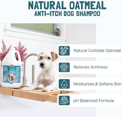 Bio-Groom Oatmeal Dog Shampoo - for Allergies and Itching, Cruelty-Free, Dog Bathing Supplies, Puppy Shampoo for Sensitive Skin, Made in USA, Anti-Itch Dog Products - 32 fl oz 1-Pack