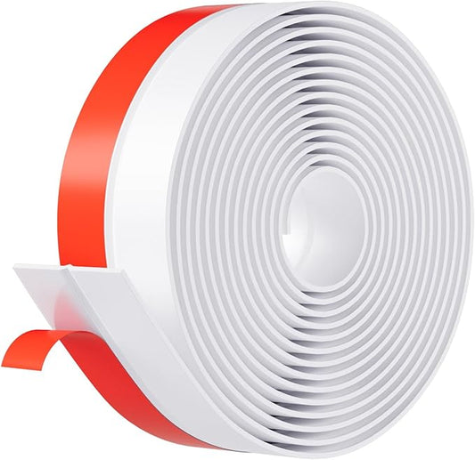 Heavy-Duty 2Inch (W) x 36FT(L) Door Weather Stripping, Extra Thick 2mm Door Draft Stopper Silicone Seal Strip, Draft Seal Tape for Doors Windows and Shower Glass Gap