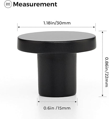 Ravinte 55 Pack Cabinet Knobs Black Kitchen Cabinet Knobs Round Dresser Drawer Pulls Closet Door Pulls 1-1/5 Inch