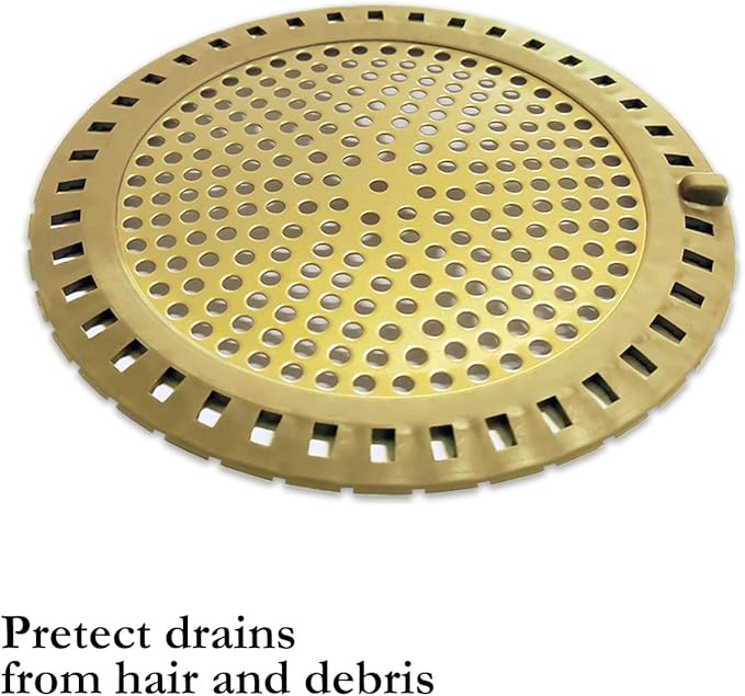 Hair Drain Catcher, Shower Drain Hair Catcher, Shower Drain Strainer, Bathtub Drain Cover, Tub Drain Hair Catcher, Bathroom Sink Strainer, Bathroom Drain Protector, Flat, Round, Gold