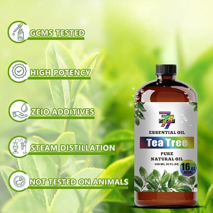 Tea Tree Essential Oil (16 oz / 480 ml) – Tea Tree Oils for diffusers, humidifiers, Home Baths, Cleaning Products, Yoga, DIY Soaps and DIY Scented Candles