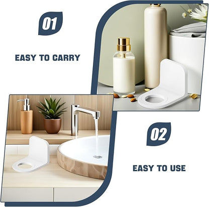 Self Adhesive Shower Gel Bottle Rack Hook Wall Mounted Shampoo and Conditioner Holder Liquid Soap Shower Holder for Bathroom Organization ()