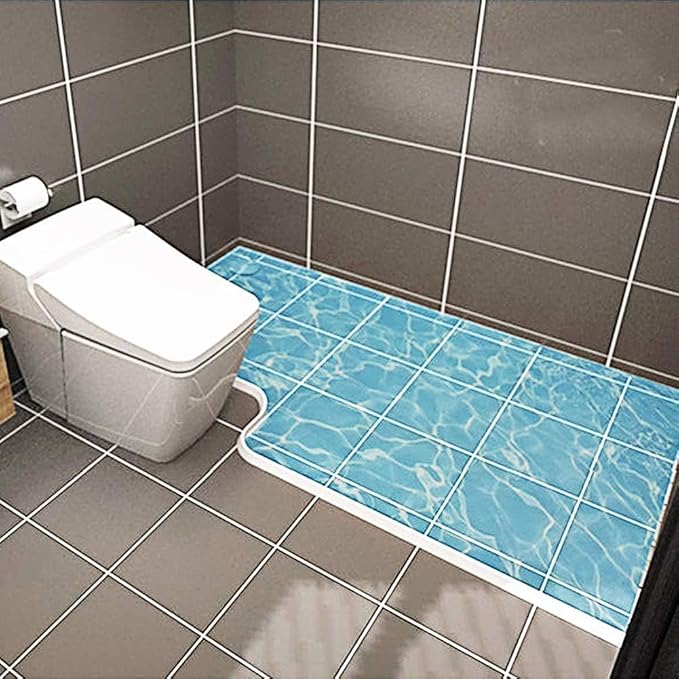 Duzzy 67 Inch Collapsible Shower Threshold Water Dam, Ideal for Wheelchair Accessible, Suitable for Accessibility ADA Handicap Showers