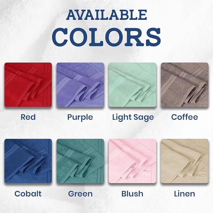 Casa Lino Bath Sheets Set Extra Large - 100% Cotton Extra Large Bath Towels - Highly Absorbent & Quick Dry Oversized Towels for Adults - 60" x 30" - Pack of 2 - (Brown)