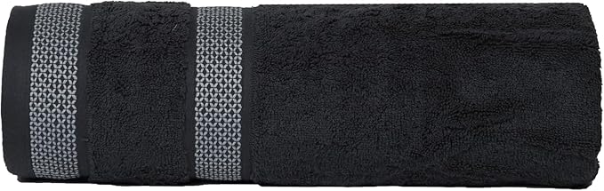 CASA COPENHAGEN® Solitaire Mix 6 Pieces Towel Set- White + Pine Grey, 600 GSM 2Bath Towel 2Hand Towel 2Washcloth, Designed in Denmark Made of Soft Egyptian Cotton for Bathroom, Kitchen & Shower