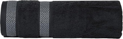 CASA COPENHAGEN Solitaire Towels, 4 Pieces Bath Towel Set- Pine Grey, 600 GSM Designed in Denmark Made of Soft Egyptian Cotton for Bathroom, Kitchen & Shower
