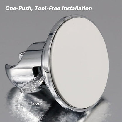 BOPai Suction Cup Shower Head Holder for Handheld Shower – No Drill, For Smooth Surfaces Only, Vertical Mount Only, Chrome