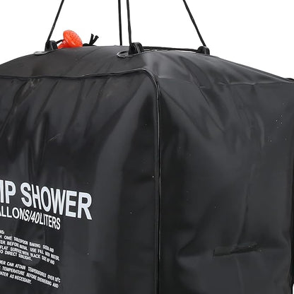 40L Solar Shower Bag, Portable Water Bag with Energy Heated System, Solar Heated Outdoor Camping Shower Bag with Advanced Shower Head, Large Capacity 10 Gallons for Hiking Beach Tr