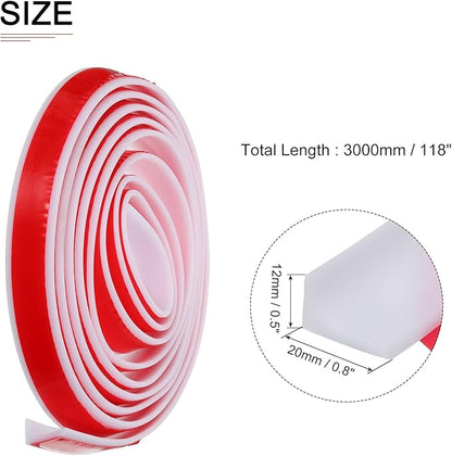 118"x0.8"x0.5" (LxWxH) Collapsible Shower Barrier Stopper - 1 Pack - Good for Bathroom Kitchen - L Shape Water Splash Guard Blocker - White