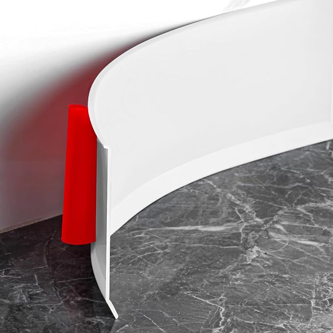 Flexible Baseboard Molding Trim 6 Inch Self-Adhesive Vinyl Wall Base Peel and Stick Cove Base Rubber Wall Baseboard Moulding Trim (20Ft, White)