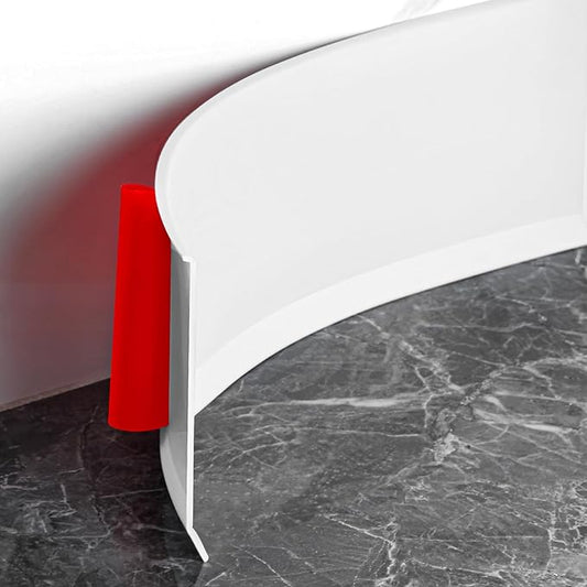 Flexible Baseboard Molding Trim 4 Inch Self-Adhesive Vinyl Wall Base Peel and Stick Cove Base Rubber Wall Baseboard Moulding Trim (100Ft, White)