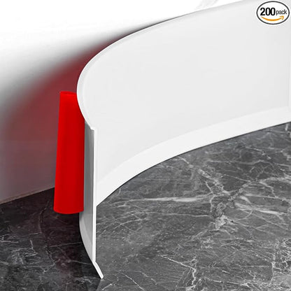 Flexible Baseboard Molding Trim 4 Inch Self-Adhesive Vinyl Wall Base Peel and Stick Cove Base Rubber Wall Baseboard Moulding Trim (200Ft, White)