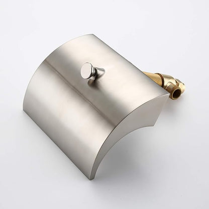 sumerain Waterfall Roman Tub Faucet with Diverter Brushed Nickel, High Flow Waterfall Spout
