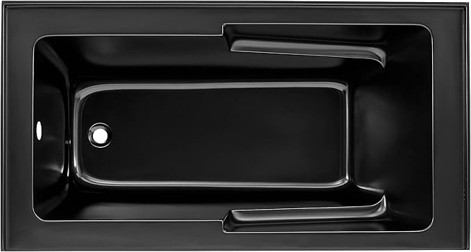 Voltaire 60 in. x 32 in. Acrylic Matte Black, Skirted Alcove, Integral, Left-Hand Drain, Apron Bathtub