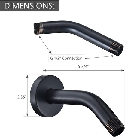 Wall Mounted Extention Shower Arm (Sold with Shower Arm Flange) for U4993-RB 6-inch, Venetian Bronze