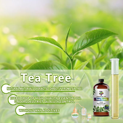 Tea Tree Essential Oil (8 oz / 240 ml) – Tea Tree Oils for diffusers, humidifiers, Home Baths, Cleaning Products, Yoga, DIY Soaps and DIY Scented Candles