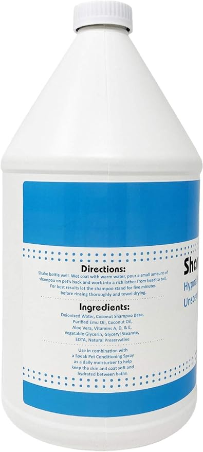 Natural Dog Shampoo, Hypoallergenic Unscented, 1 Gallon