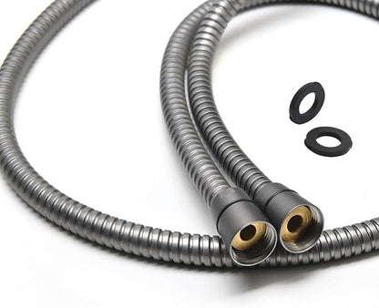 Shower Hose Extra Long 59 Inches Handheld Shower Head Hose with Brass Insert and Nut - Durable and Flexible - Gray