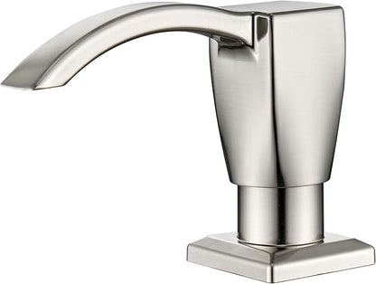 Ultimate Unicorn Kitchen Sink Soap Dispenser, Built in Soap Dispenser for Kitchen Sink, Under Sink Soap Dispenser Brushed Nickel, ABS Plastic, with 13 Ounce Soap Bottle, U-SD001BN