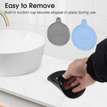 Silicone Drain Stopper for Shower & Tub,2-Pack,Shower,Sink,Bathtub,Floor Drain- Super Seal for Hair Clog Prevention,No More Leaks & Bad Smells - 5.9″x 7.3″ (Patented Product)