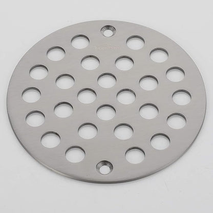 4-Inch Screw-in Shower Drainer Cover Replacement Floor Strainer Floor Drain Brushed Nickel