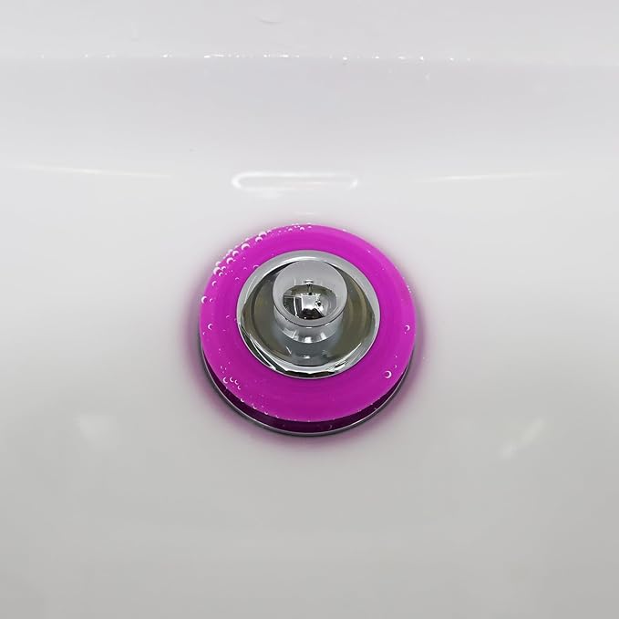 Bathtub Drain Stopper,Silicone Bathtub Stopper, Tub Stopper, Washbasin Drain Plug,Drain Plug (Pink，Patented Product)
