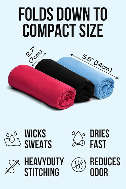 illusion Small Microfiber Gym Towels for Men and Women Active Sports (32" L x 16''W)-Lightweight Quick Dry Gym Towel for Sweat-Workout Towels Ideal for Yoga, Camping, Running, and Outdoor Activities
