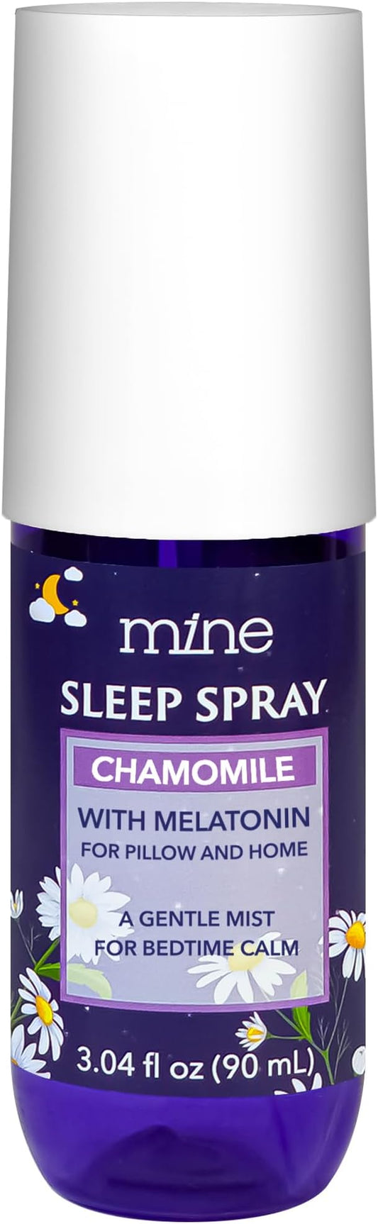 Chamomile Inspired Sleep Spray with Melatonin - Stocking Stuffers for Teen Girls and Women – Natural Pillow Mist for Relaxing Sleep, Self Care Bedtime Spray, Lavender & Cedarwood Blend