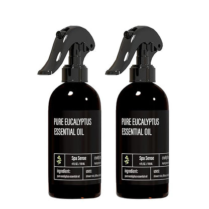 Pure Eucalyptus Oil Shower Mist and Steam Room Spray - Room Spray and Eucalyptus Spray for Shower - Premium Aromatherapy Essential Oil Spray - 4 Ounce, 2 Pack
