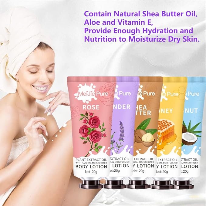 20 Pack Lotion for Women,Body Lotion for Dry Skin, Stocking Stuffers for Women,Christmas Gifts Bulk Gifts,Teacher Gifts,Body Cream Travel Size Natural Fragrance Body Moisturizer With Shea Butter