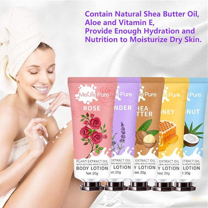 20 Pack Lotion for Women,Body Lotion for Dry Skin, Stocking Stuffers for Women,Christmas Gifts Bulk Gifts,Teacher Gifts,Body Cream Travel Size Natural Fragrance Body Moisturizer With Shea Butter