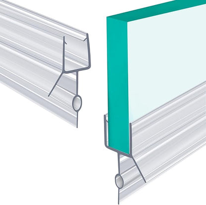 POZIA Clear Frameless Glass Shower Door Bottom Seal | Shower Door Sweep for Leak-Proof, Quick Installation to Create Reliable Water Barrier (1PACK-1/4in-22mm Gap)