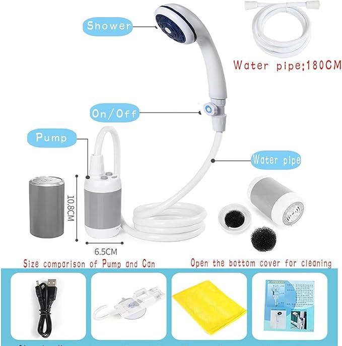 Iron Hammer Portable Shower Camping Shower Outdoor Shower Handheld Electric Shower