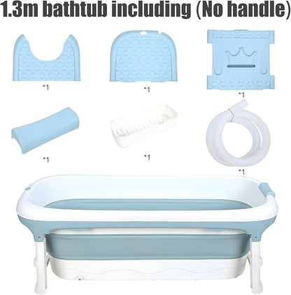 Portable Bathtub for Adult, Large Collapsible Tub, Portable Tub for Adults, Tub for Shower, Sweat Steaming Spa Sweat Steaming Bathtub, Effortless Folding Bathtub, Hot Bath, Ice Bath 50 in