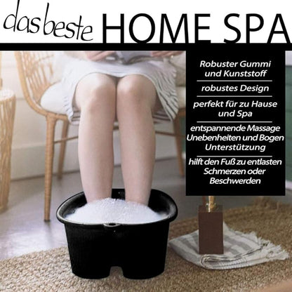 Foot Soaking Bath Basin, Large Size Feet Massager Tub, At Home Spa Pedicure Treatment (FBBlack3)