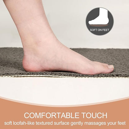Joyhalo Shower Mats for Showers Anti Slip for Elderly, 24'' x 24'' Non Slip Bath Mat for Inside Shower, Bath Tub Mats for Bathroom Non Slip for Shower, PVC Loofah Bathroom Mats, Grey
