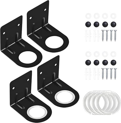 LEFTSTARER 4Pcs Soap Dispenser Wall Mount Bottle Holder, Shampoo Holder for Shower Wall, Shampoo Dispenser Holder for Bathroom Kitchen Toilet(4pcs Black)