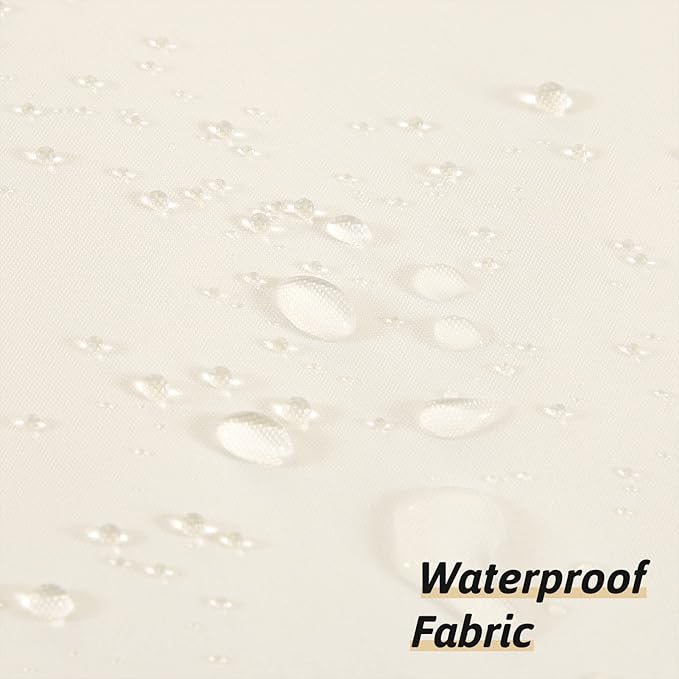 Furlinic Extra Wide No Hook Beige Shower Curtain 108x72 Inch,Polyester Fabric Waterproof Shower Curtain Liner with 14 Plastic Split Grommets,Washable Shower Curtains for Bathroom Hotel Spa Luxury