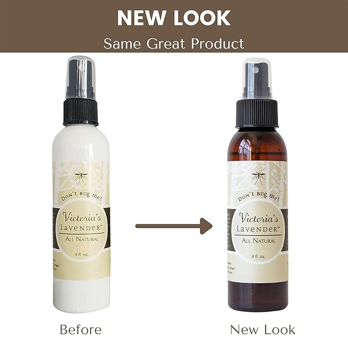 Victoria's Lavender “Don’t Bug Me” Insect Spray & Body Lotion - DEET-Free Plant-Based with Essential Oils & Aloe Vera, Travel-Friendly Skin Protection - 4 oz Each