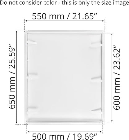 20 x 24 Inch White Rectangular Metal Plumbing Access Panel - Indoor Wall Access Door for HVAC, Wall, Ceiling, and Drywall with Panel - Opening Box Door Cover - Easy to Install