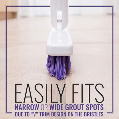 Fuller Brush E‑Z Scrubber Replacement Head – 9" V‑Trim Tile & Grout Brush Head Only, Compatible with Telescopic Handle (Sold Separately) – Deep Grime Cleaning Without Scratching