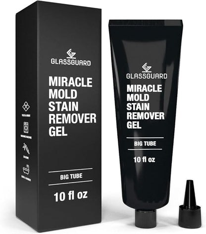 GlassGuard Miracle Stain Cleaner Gel for Hard Stains – Cleaning Gel for Grouts, Ceramic, Glass, Silicone, Caulk & More – Washing Machine Cleaner Front Loader (300 ml / 10 oz)