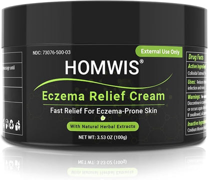 Eczema Cream, Psoriasis, Dermatitis & Rashes Treatment, Moisturizer for Dry, Itchy & Sensitive Skin, Face, Scalp & Body Soothing, Eczema Relief for Kids & Adults, 3.53 OZ