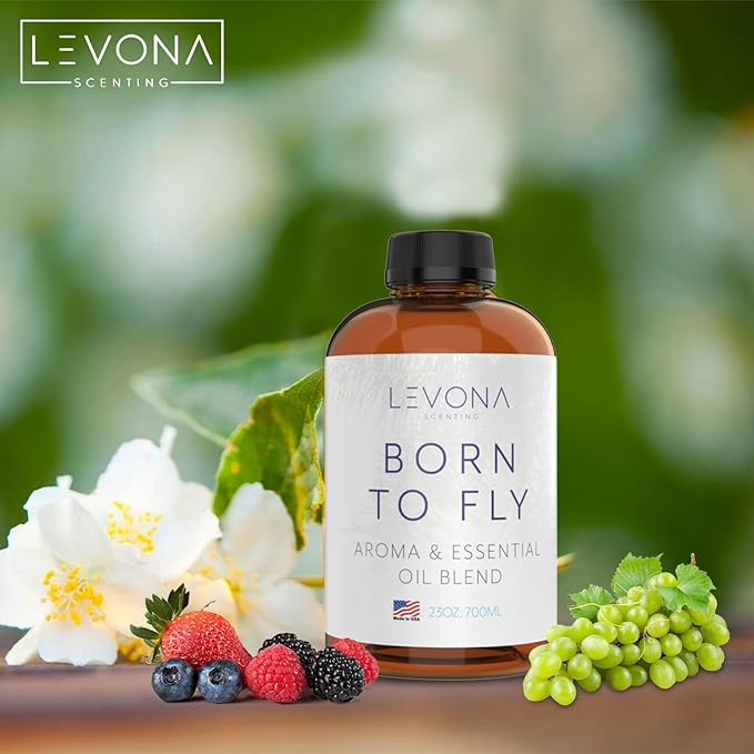 Levona Scent Essential Oil - Fresh Aroma for Home, Office, Hotel & Spa, Perfect in Humidifiers and Diffusers, Luxurious Fragrance, with Aldehydic & Aqua Marine Notes - 700ml/ 23 fl oz, Born to Fly