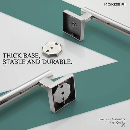 KOKOSIRI Hand Towel Bar 12 Inch Bathroom Towel Holder for Bath Kitchen Toilet Cabinet Chrome Stainless Steel B4005CH-L12