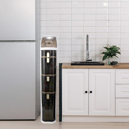 Bathroom Floor Cabinet, Narrow Bathroom Storage Cabinet, Mobile and No Installation Required, Perfect for Small Space Laundry Rooms, Toilet Areas and Living Room Gaps
