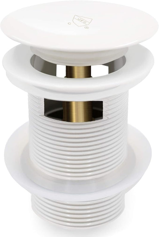 FerdY Pop-up Drain for Freestanding Bathtub, White Finish, cUPC Certification, Freestanding Bathtub Drain Stopper