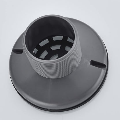 RANDOM Round Shower Drain Kit Matte Black with Adjustable Base Flange,4 Inch Shower Drain Cover with Threaded Adapter,Removable Invisible Look 304 Stainless Steel